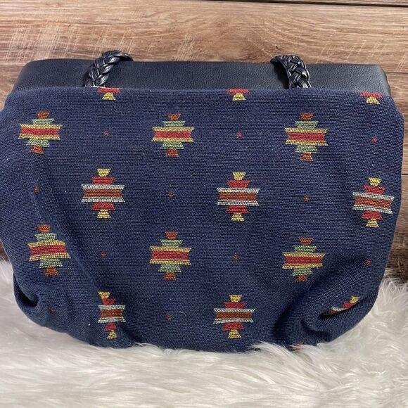 Robert-Lyn Creations Tapestry Handbag, Blue with Southwestern Design, NWT - Picture 5 of 7